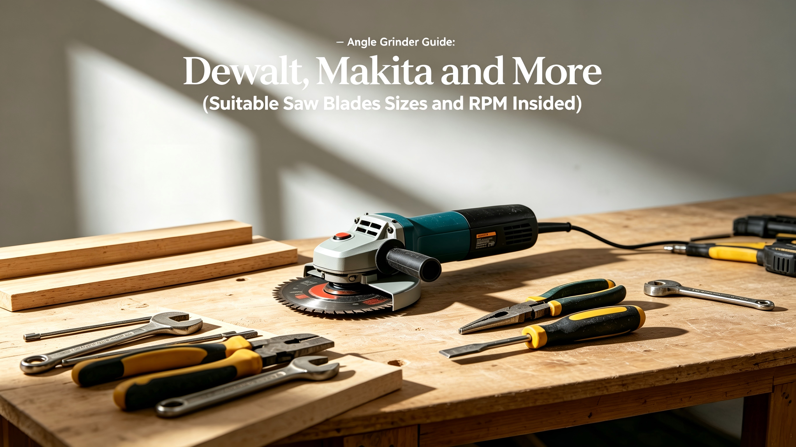 Angle Grinder Guide: Dewalt, Makita and More( Suitable Saw Blades Sizes and RPM Insided)
