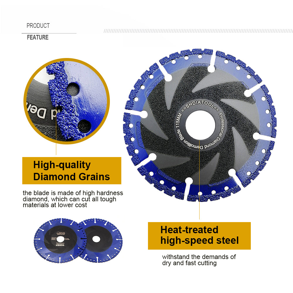 4.5"Metal Cutting Diamond Blade All Purpose Cut Off Wheel Rebar Sheet Metal Iron US Warehouse
