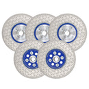 Saw Blades 5pcs 4/4.5/5"Cutting Grinding for Granite Concrete M14 or 5/8-11 Flange