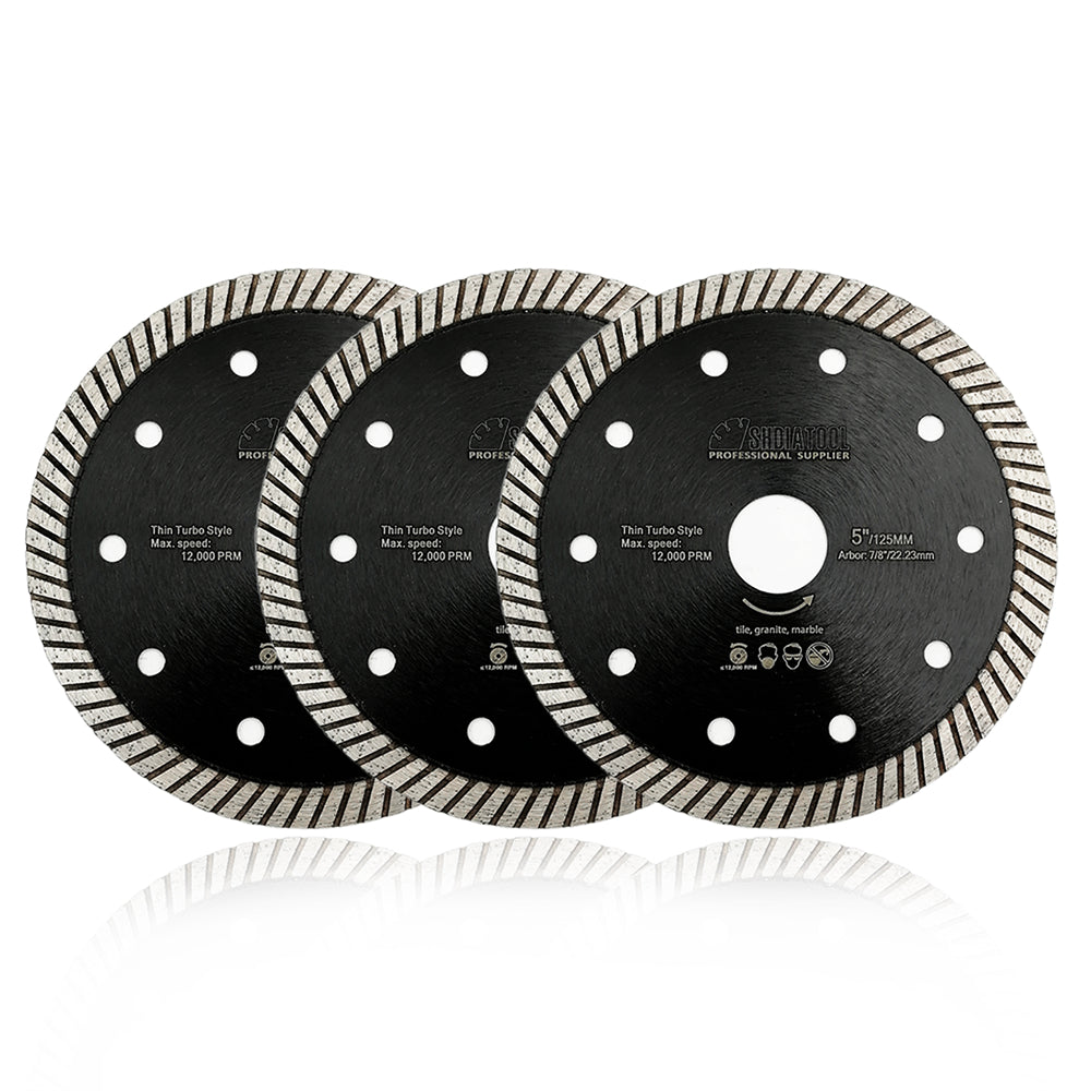 SHDIATOOL Turbo Diamond Saw Blade 4"-10"Ceramic Tile Granite Marble - SHDIATOOL