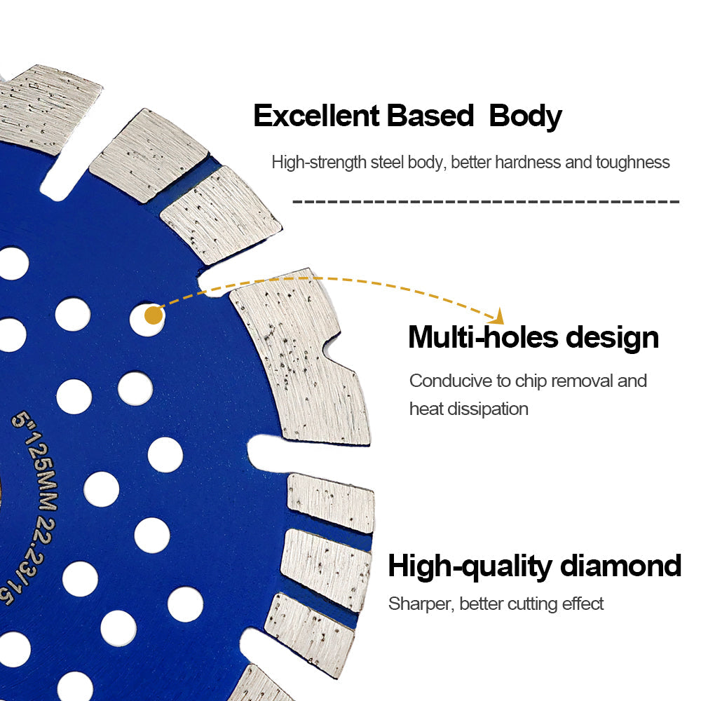 Diamond Segmented Saw Blade 125mm/5" Concrete Brick Masonry Stone Cutting Disc