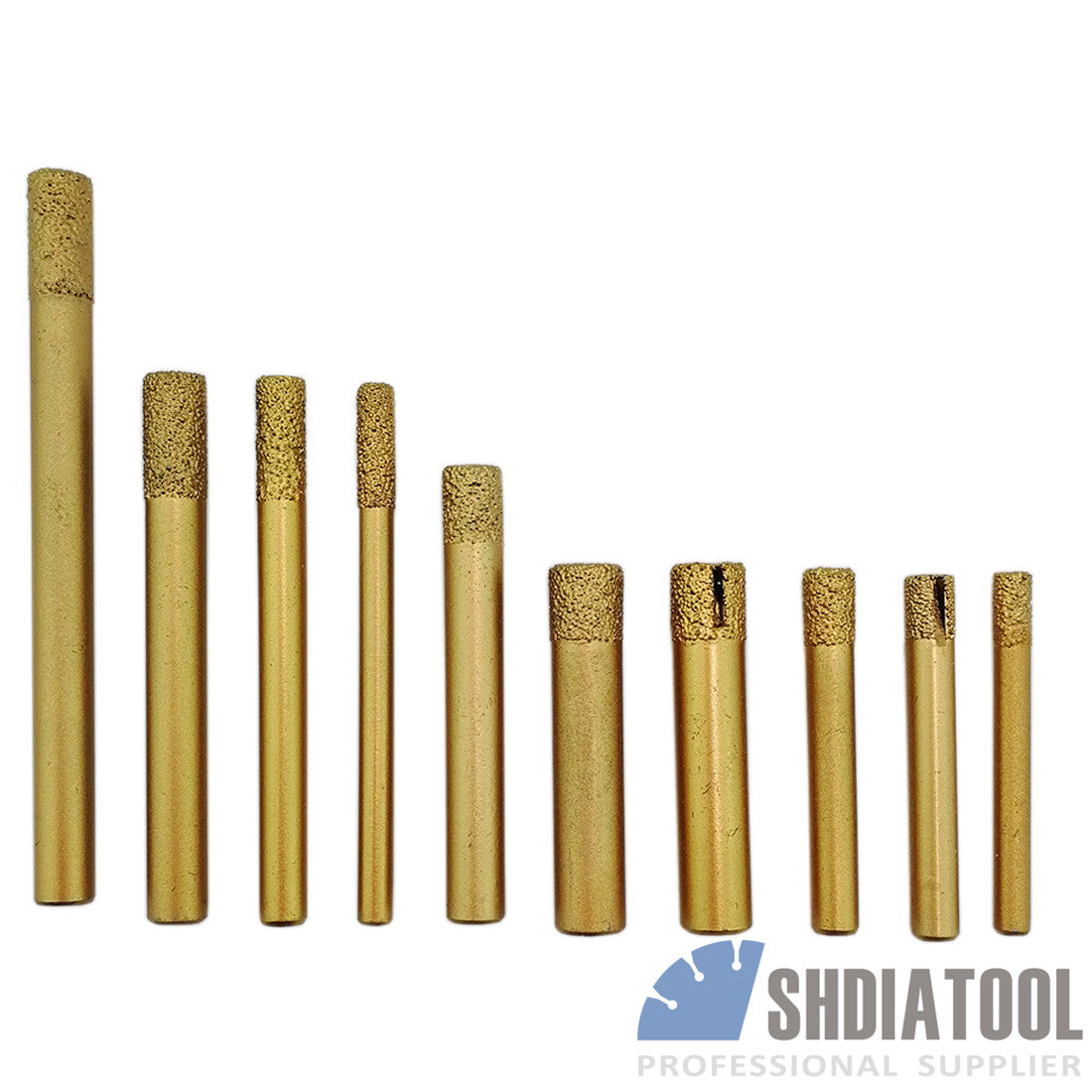 5pc CNC Diamond Flat-end Straight Knife Engraving Bits for Marble SHDIATOOL - SHDIATOOL