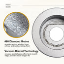 SHDIATOOL 3"/75mm Diamond Grinding Disc of Half-Round Edge 2pcs Marble Granite - SHDIATOOL
