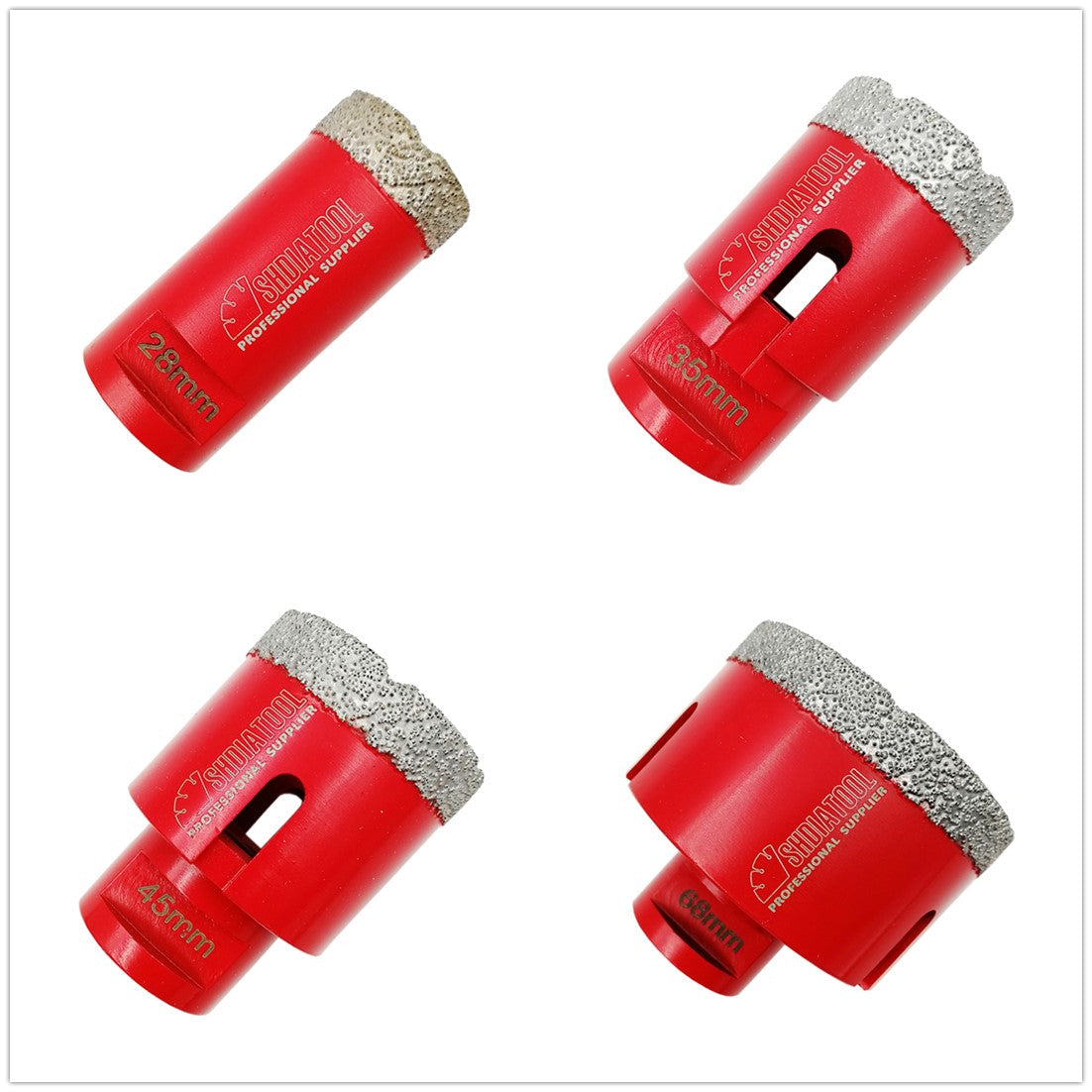 4pcs/set Dry Diamond Drill Bits for Porcelain Tile Stoneware Granite M14 Thread - SHDIATOOL
