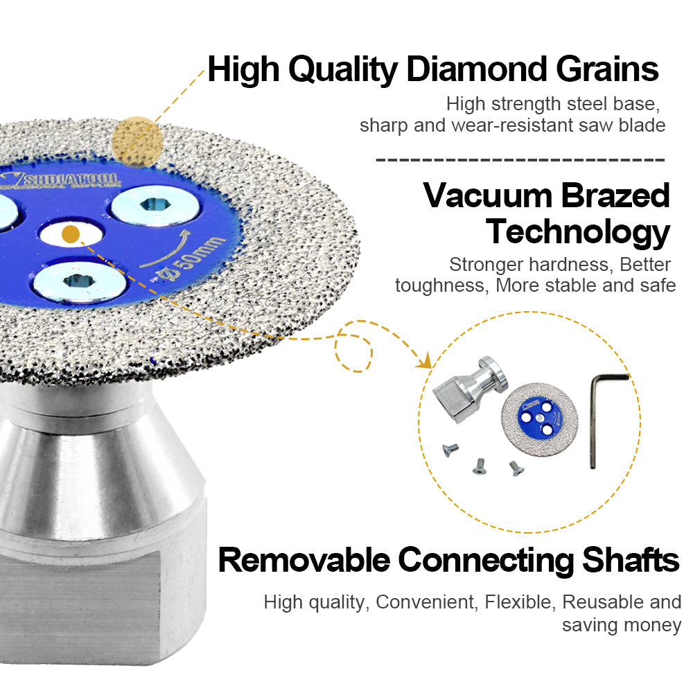Diamond Engraving Saw Blade 40/50mm for Marble Granite M14 or 5/8"-11 Flange - SHDIATOOL