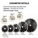 SHDIATOOL Concrete Diamond Segmented Saw Blade with Multi Holes Cutting Granite Marble - SHDIATOOL