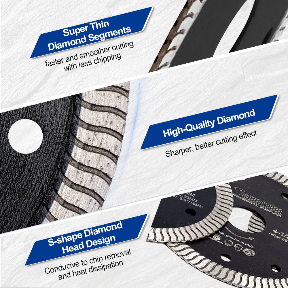 SHDIATOOL 1pc 4inch 105mm Super Thin S Mesh Diamond Saw Blades 4" Ceramic Marble Granite - SHDIATOOL