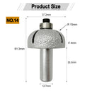 Diamond Router Bits with 1/2" Shank for Granite Marble 31 sizes 2pcs - SHDIATOOL