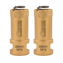 SHDIATOOL 1/2/3pcs Diamond Drill Bits 20/25/35/50mm Spring Core Bits for Porcelain Ceramic Granite Marble Hole Saw M14 Thread