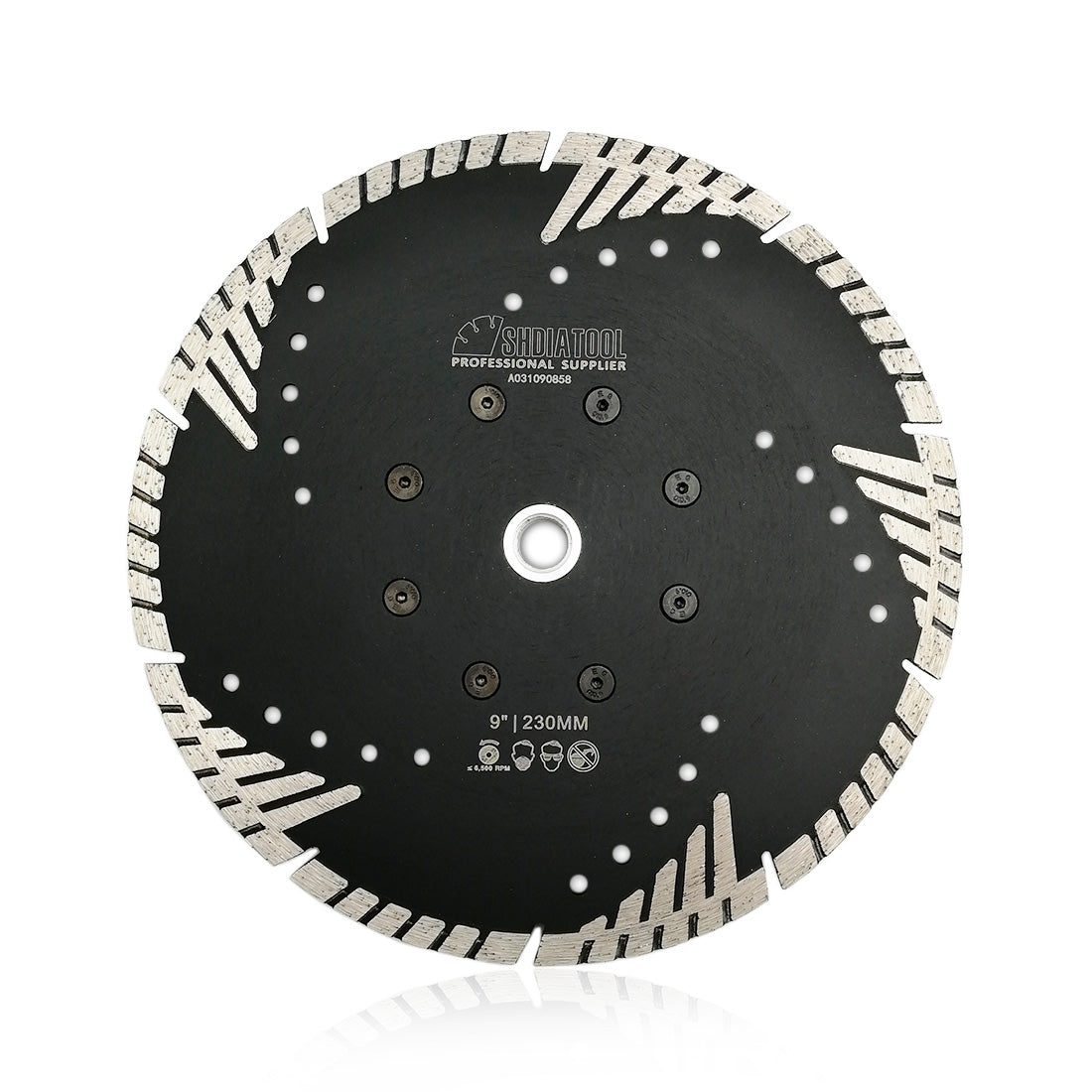 Turbo Blade with Slant Protection Teeth Cutting Granite Marble Concrete 4" 4.5" 5" 7" 9" - SHDIATOOL