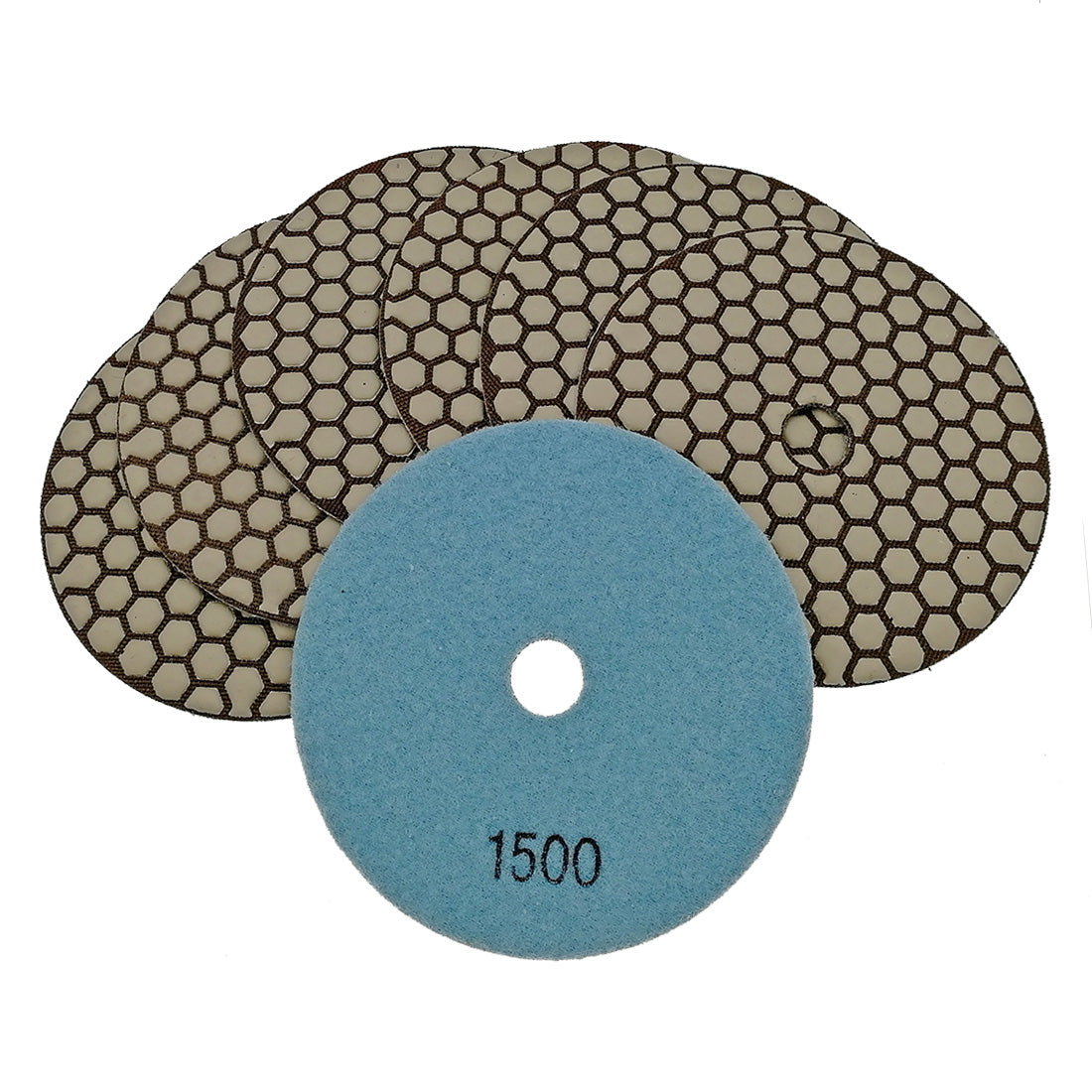 SHDIATOOL 5 Inch Dry Diamond polishing Pads Grit 50 for Granite Marble Quartz(7-Pack) - SHDIATOOL