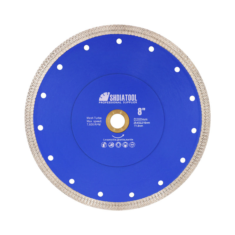 4"-14" X Mesh Turbo Diamond Blade Cutting for Tile Ceramic Porcelain Marble - SHDIATOOL