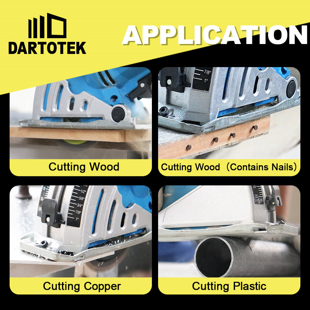 DARTOTEK 1/2/3Pcs Dia 85/165/216mm TCT Hard alloy Cutting Disc Circular Saw Blade For Cutting Wood Aluminium Copper Metal Disc Cutter