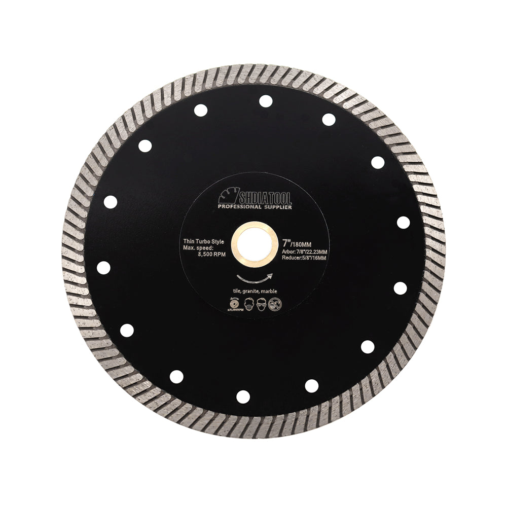 SHDIATOOL Turbo Diamond Saw Blade 4"-10"Ceramic Tile Granite Marble - SHDIATOOL