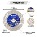 SHDIATOOL Diamond Saw Blade Double-sided Triangle 4"Porcelain Tile Marble Granite