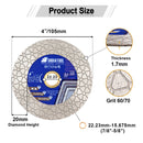 SHDIATOOL Diamond Saw Blade Double-sided Triangle 4"Porcelain Tile Marble Granite