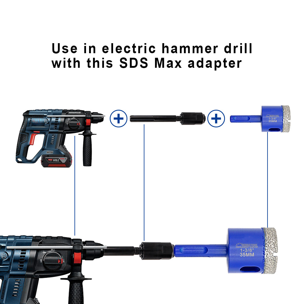 SDS Plus To SDS Max Chuck Adapter Connecting Power Accessories Drill Bits Converter Hammer