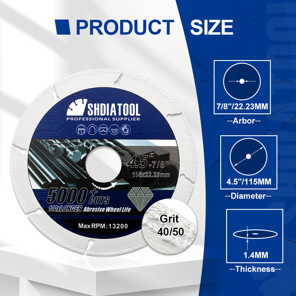 Diamond Metal Cutting Disc 3"/4"/4.5"/5" for Steel Tube Iron Rebar Saw Blade