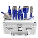 Shdiatool 10/12/13PCS Diamond Hole Saw Drill Bits Kit Hexagon Shank for Granite Tile Marble
