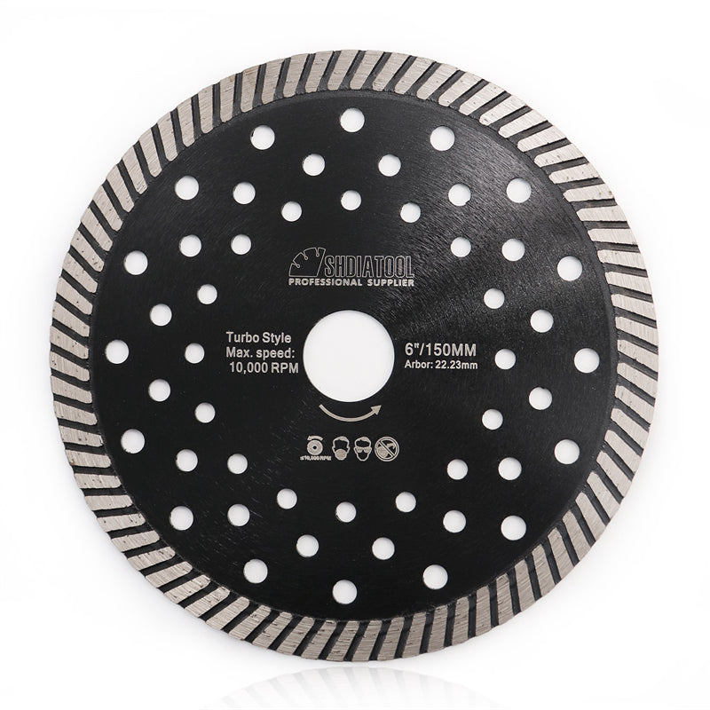 SHDIATOOL 4.5-9inch Turbo Diamond Saw Blade for Cutting Tile Granite Marble Concrete
