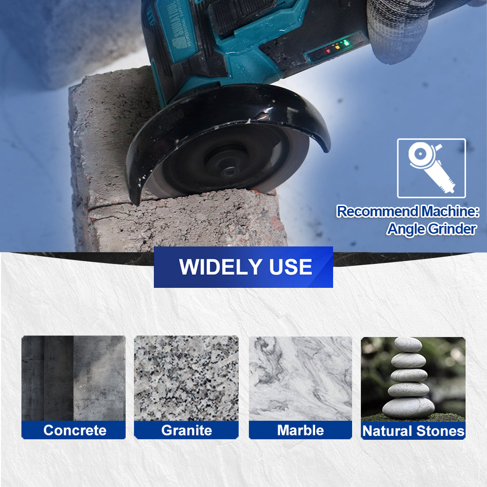 SHDIATOOL Turbo Diamond Saw Blades 5pcs 3inchs Concrete Granite Stone