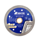 SHDIATOOL Diamond Superthin Mesh Turbo Saw Blade for Procelain Ceramic Tile Granite Marble Artificial Stone 4''/4.5''/5'' - SHDIATOOL