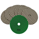 SHDIATOOL 5 Inch Dry Diamond polishing Pads Grit 50 for Granite Marble Quartz(7-Pack) - SHDIATOOL
