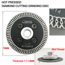 Turbo Diamond Blade 2pcs 3" Carving Granite Marble with Removable Flange SHDAITOOL - SHDIATOOL