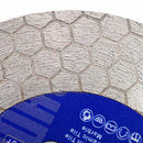 SHDIATOOL Diamond Cutting Grinding Disc 1pc Dia 4.5/5 Inch Granite Ceramic Tile Marble Hexgonal Double Sided Saw Blade 5/8“-11 thread - SHDIATOOL