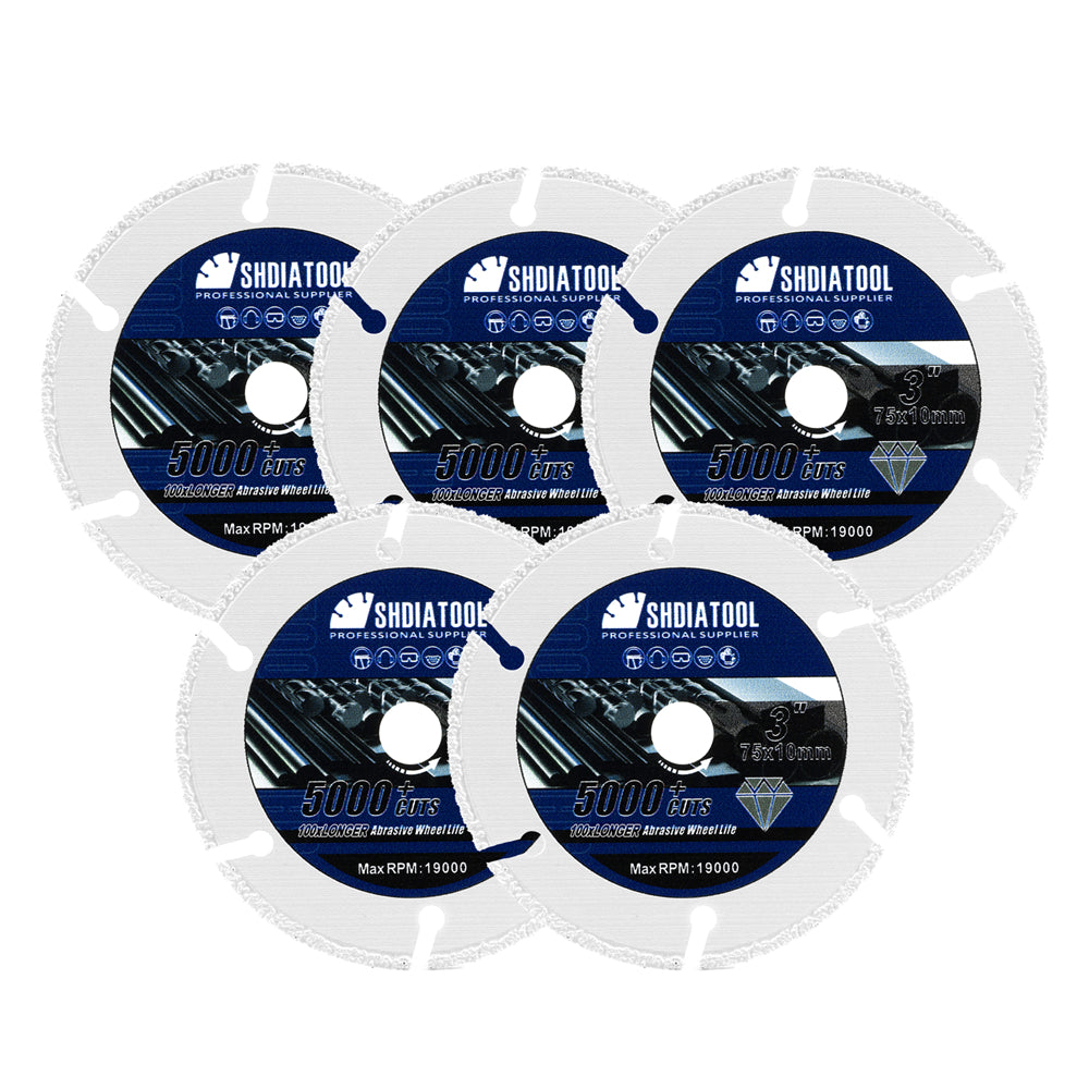 Diamond Metal Cutting Disc 3"/4"/4.5"/5" for Steel Tube Iron Rebar Saw Blade