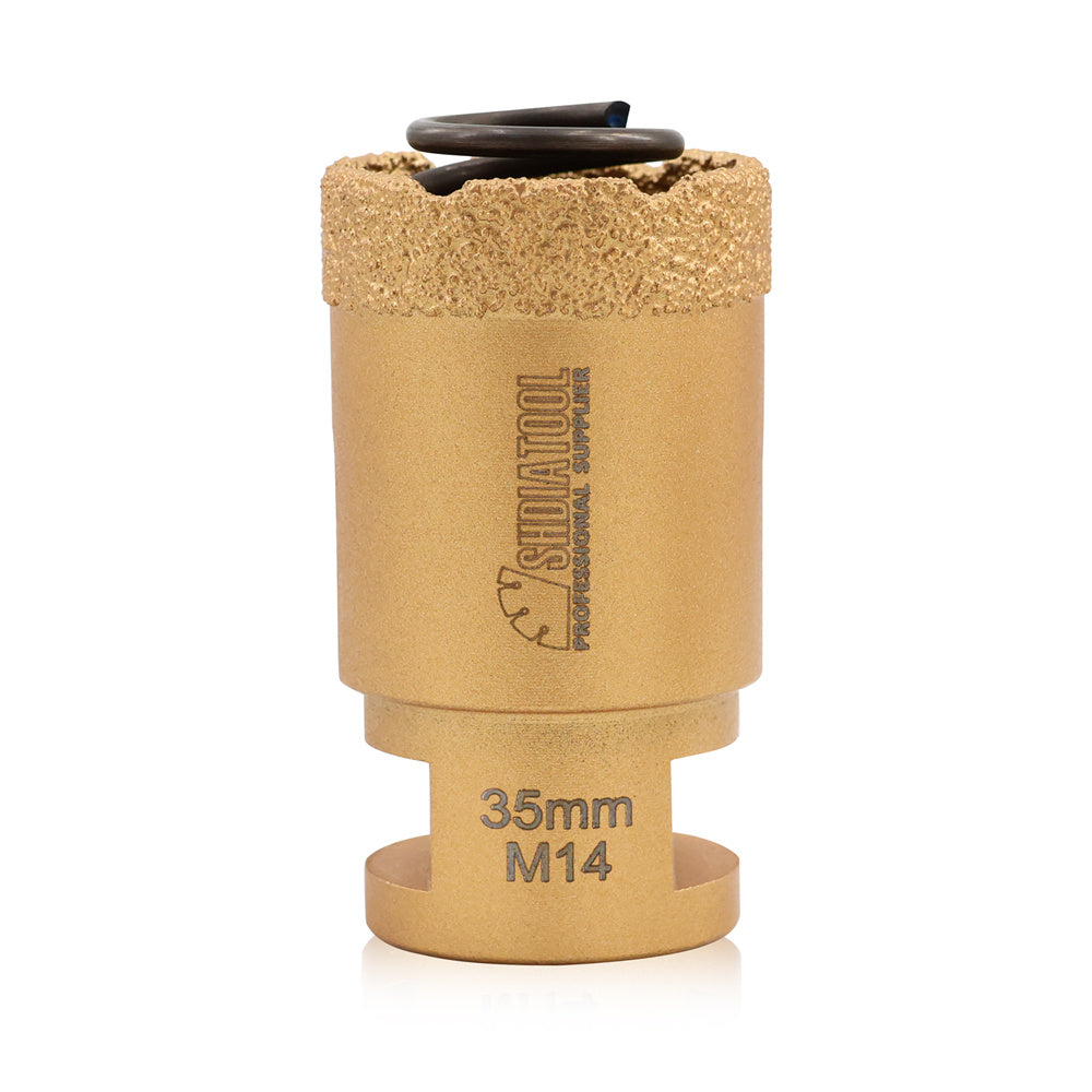 SHDIATOOL 1/2/3pcs Diamond Drill Bits 20/25/35/50mm Spring Core Bits for Porcelain Ceramic Granite Marble Hole Saw M14 Thread