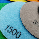 4inch Dry Diamond Polishing Pad for Granite 8pcs/set Mixed Grits Plus a Base Backer - SHDIATOOL