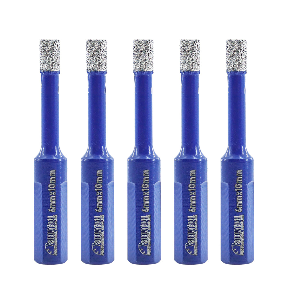 SHDIATOOL Diamond Drill Core Bits with Triangle Shank for Porcelain Tile Ceramic Granite Marble Masonry Stone Diamond Hole Saw Dia 20-68mm - SHDIATOOL