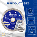 SHDIATOOL 4/4.5/5inch Superthin Diamond Turbo Saw Blade Ceramic Tile Cutting Disc Marble Circular Saw Cutter Dia 100-125mm