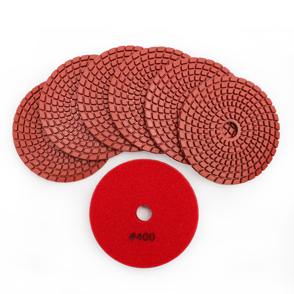 4 inch Professional Wet Polishing Pads for Marble Granite 8pcs/set - SHDIATOOL