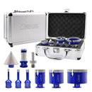 SHDIATOOL Diamond Drill Bit Set 9pcs Granite Marble Ceramic Tile M14 Thread