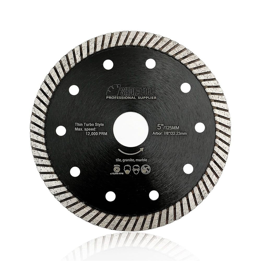 SHDIATOOL Turbo Diamond Saw Blade 4"-10"Ceramic Tile Granite Marble - SHDIATOOL