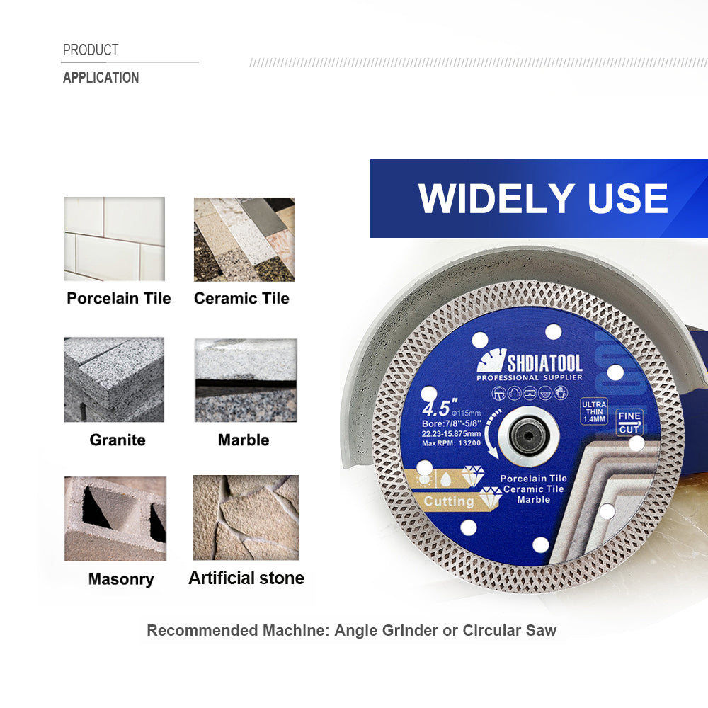 Mesh Saw Blade 10pcs 4.5" Ceramics Tile Marble Cutting Disc SHDIATOOL