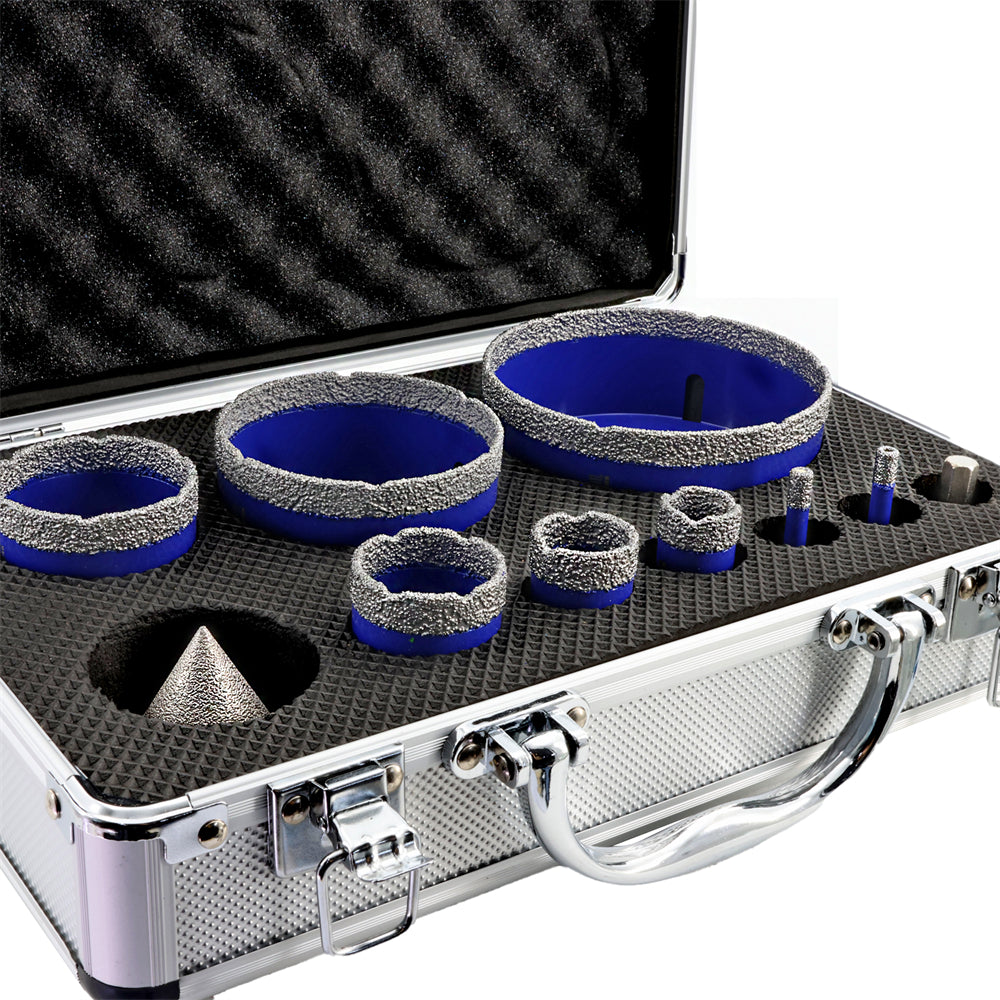 1set/10pcs Diamond Drill Core Bits Granite Marble Ceramic Hole Saw M14 Thread - SHDIATOOL
