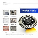 Turbo Row Diamond Grinding Cup Wheel for Concrete Granite Masonry Brick 4"/4.5"/5"/7" - SHDIATOOL