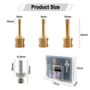 Diamond Drill Bits 4pcs/set 6/8/10mm Core Bit+Adapter Granite Ceramic M14 Thread - SHDIATOOL