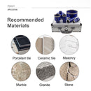 SHDIATOOL 1set/6pcs with Box Diamond Drill Core Bits for Ceramic Marble 5/8"-11 - SHDIATOOL