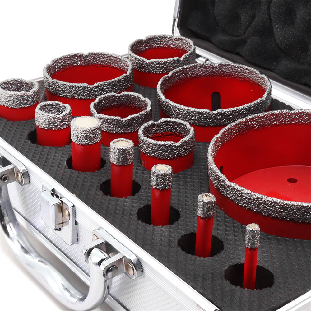 SHDIATOOL 13pcs/set Diamond Drill Core Bits and an Adapter for Tile Porcelain Granite