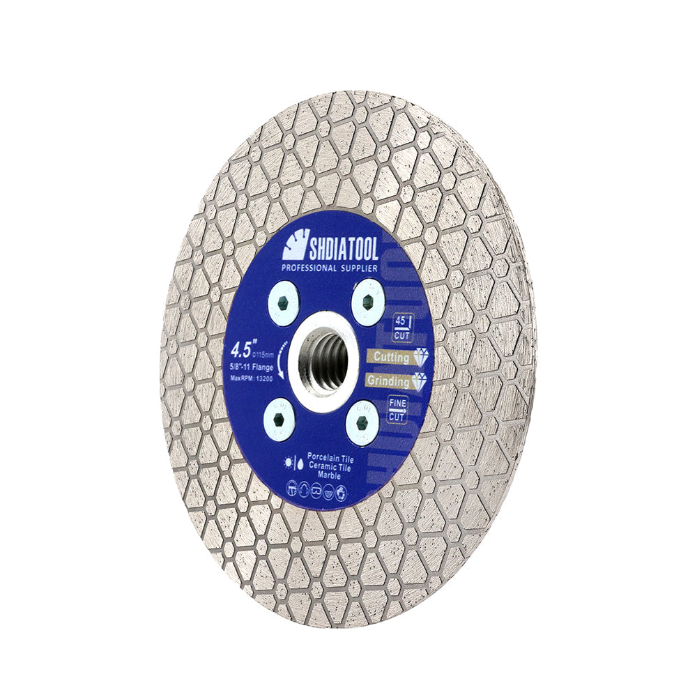 Diamond Cutting Grinding Disc Triangle 5pcs 4.5"/5" Tile Marble Stone M14 or 5/8-11 Flange