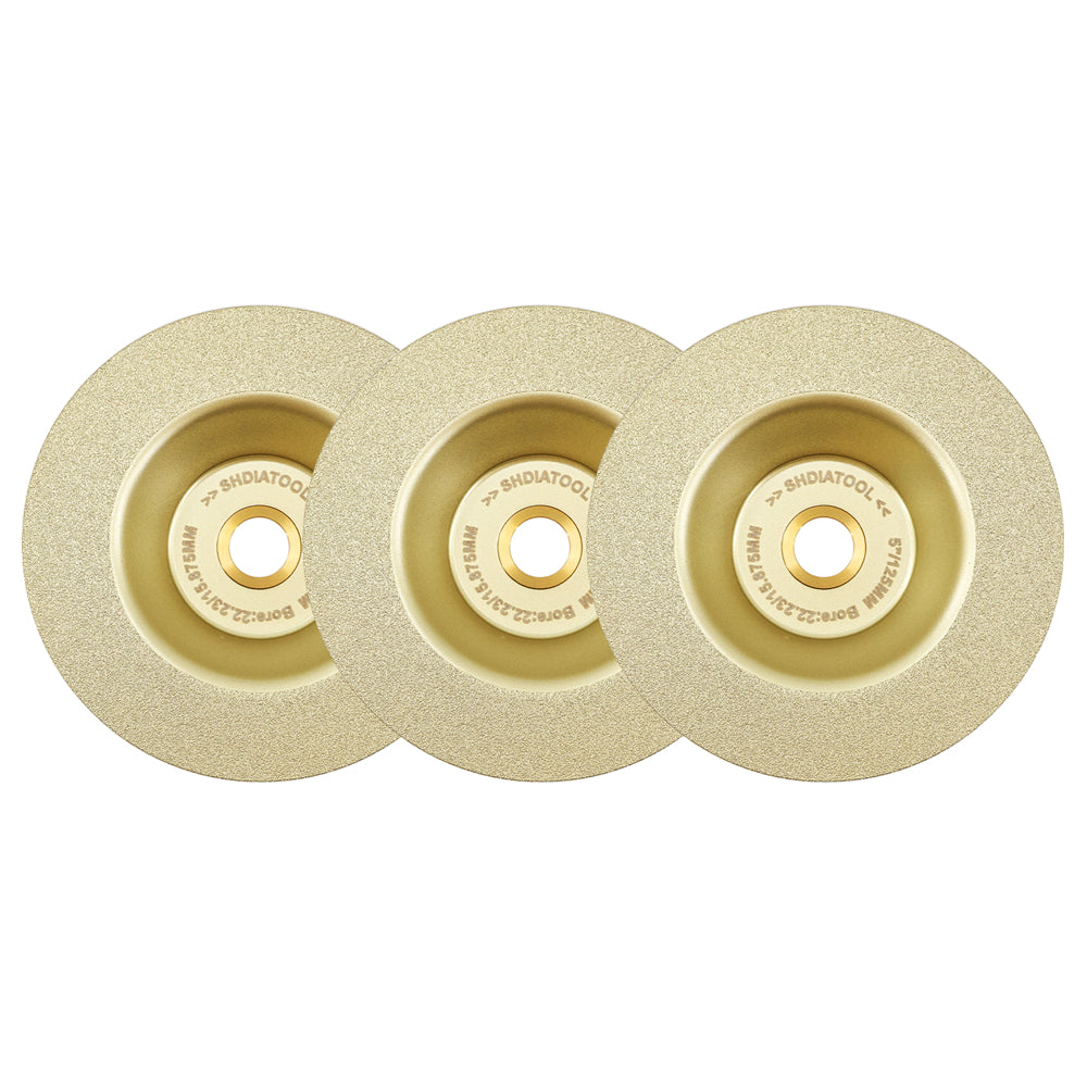 SHDIATOOL 1/2/3pcs 4.5inch/5inch Brazed Rock Plate Bowl Cutting Grinding Disc 115mm/125mm Dekton Porcelain Tile Ceramic Marble Granite