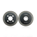 Turbo Diamond Blade 2pcs 3" Carving Granite Marble with Removable Flange SHDAITOOL - SHDIATOOL