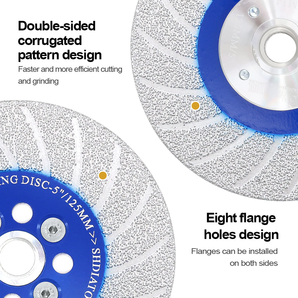 Cutting Grinding Disc 5pcs 4/4.5/5" Granite Marble Concrete Saw Blade M14 or 5/8-11 Flange