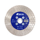 SHDIATOOL Diamond Cutting Grinding Disc 1pc Dia 4.5/5 Inch Granite Ceramic Tile Marble Hexgonal Double Sided Saw Blade 5/8“-11 thread - SHDIATOOL