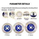 Saw Blade Hexgonal Double Sided Ceramic Marble Cutting Grinding Disc M14 or 5/8-11