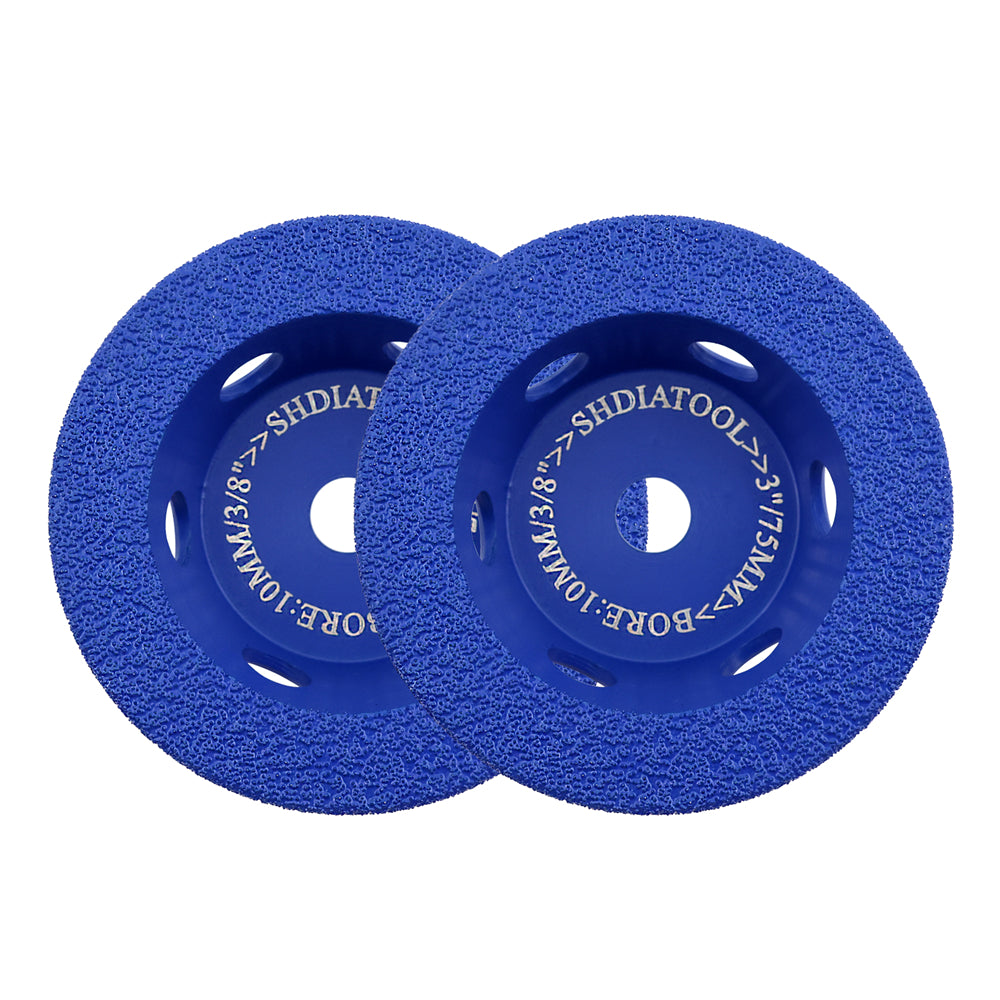 2pcs 3 inch Bore 10mm Diamond Grinding Cup Wheel